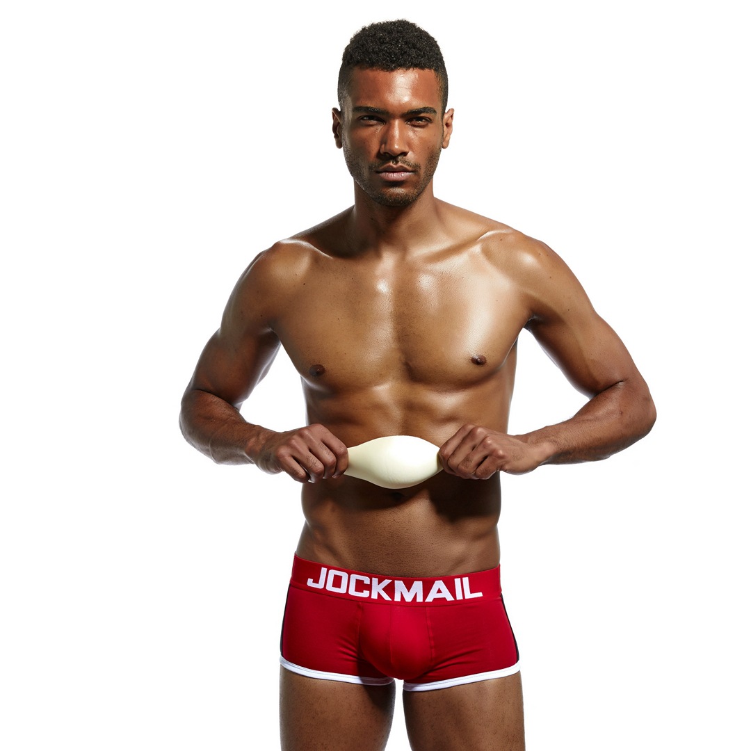 Picture of Jockmail Men's Underwear Boxer Briefs U Highlighting Large with Pockets Removable Sponge Pad Cup
