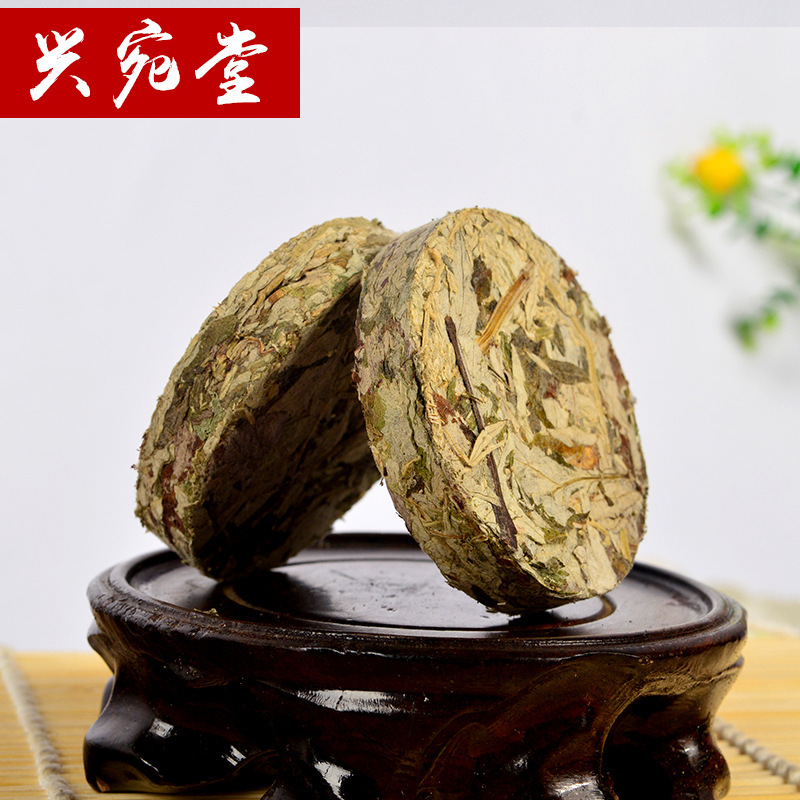 Picture of Factory wholesale wormwood cake pressed wormwood cake household bath foot bath bag diameter 9cm red flower rose wormwood cake