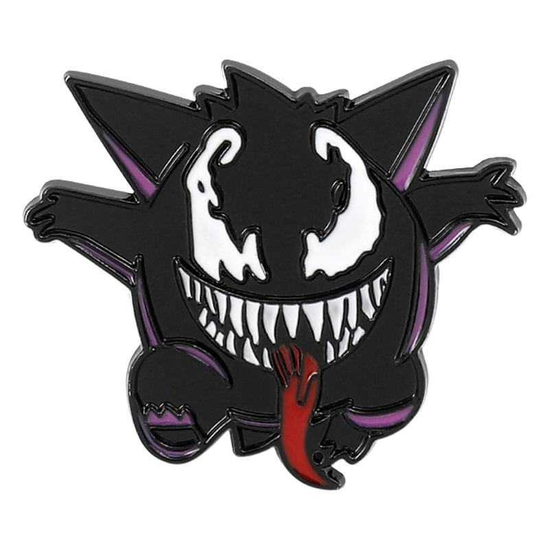 Cute funny personality creative magic baby metal badge Bao Ke Menggeng ghost poison monster brooch accessories fashion
