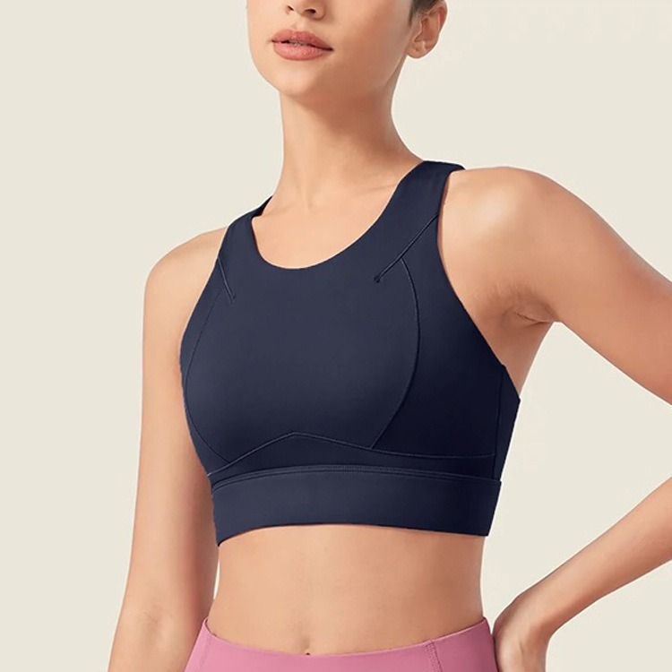 Large Size High Strength Support Sports Underwear Shockproof Push-up Beautiful Back Yoga Vest Fixed Chest Pad Fitness Bra