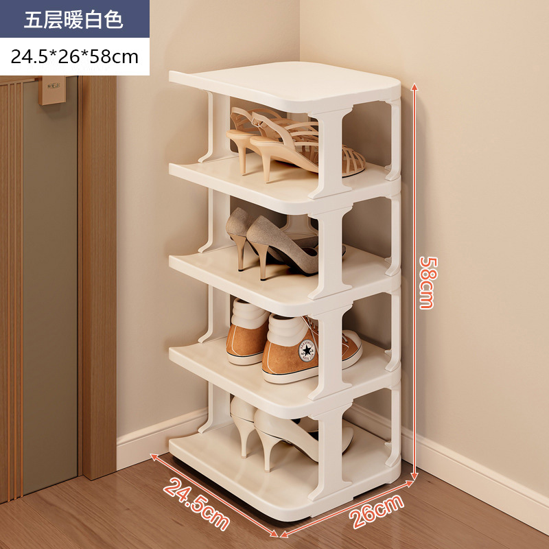Picture of Simple Dust-proof Small Shoe Rack at Dormitory Door Household Multi-layer Space-saving Installation-free Storage Shoe Cabinet