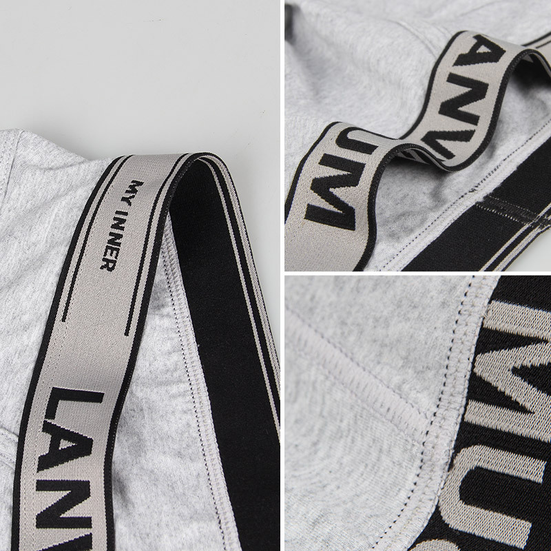 Picture of New Lanvibum Men's Underwear Briefs Cotton Mid-Waist Large Size Pure Color Sexy Trendy Men's Briefs