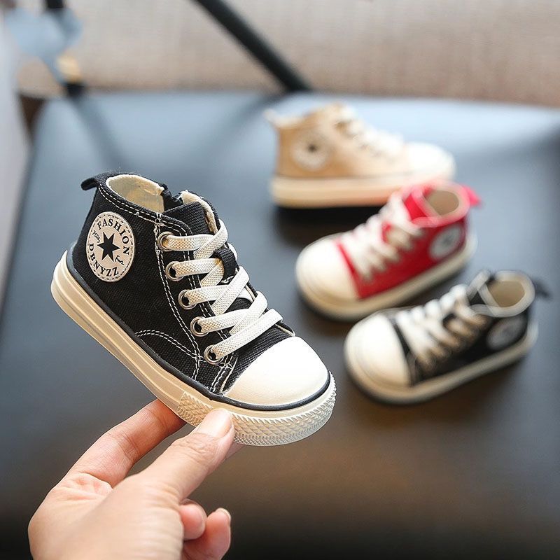 Children's Canvas Shoes Baby Shoes Spring and Autumn Kindergarten sneaker Soft-soled Baby Toddler Shoes Girls' Cloth Shoes for Men