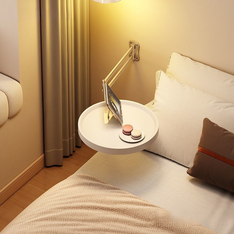Foldable bedside shelf small table home bedroom small round bedside table hanging on creative wall