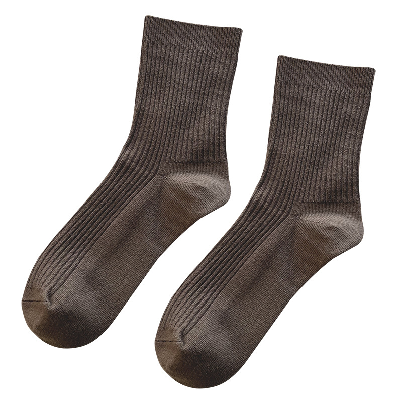 Picture of Double-Needle Socks Pure Cotton Men's Socks Mid-Calf Socks Men's Spring and Autumn Deodorant Sweat-Absorbent Warm Men's Cotton Socks Zhuji Pure Cotton Wholesale