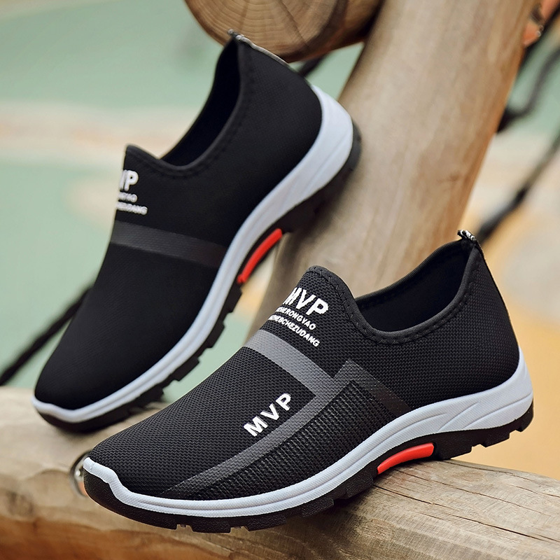 Men's Fashion Versatile Old Beijing Cloth Shoes, Comfortable Slip-On Cross-Border Low-Top Casual Shoes, Men's Walking Shoes
