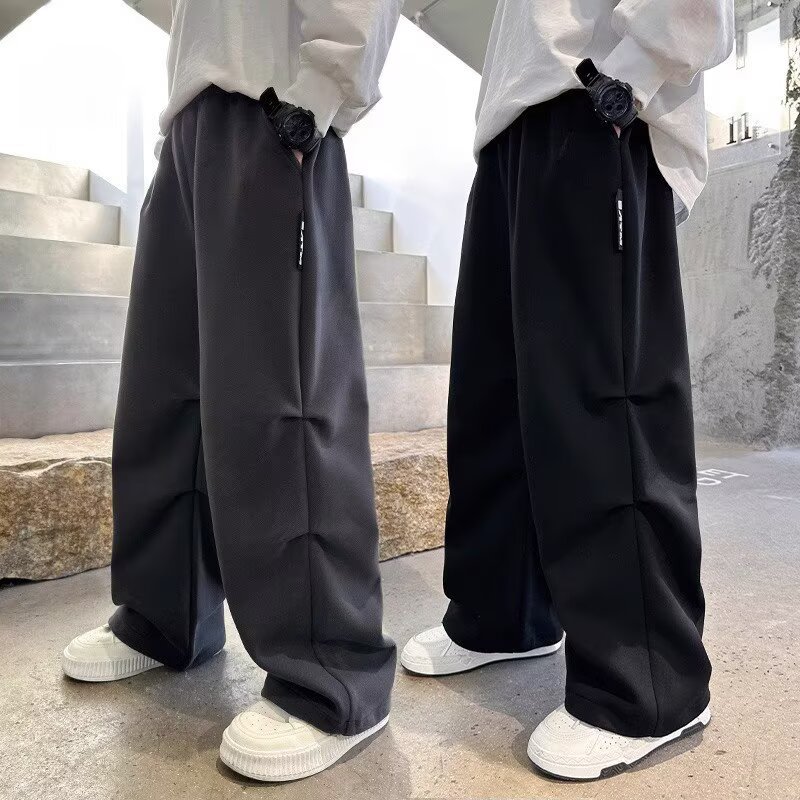 Children's Pants Boys' Sports Pants Spring and Autumn 2025 New Fashion Big Kids Casual Pants Straight-Leg Sweatpants Trendy