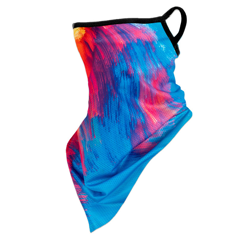 Picture of Ice Silk Ear Hanging Mask Triangle Towel Neck Set Mesh Sunscreen Outdoor Riding Fishing Windproof Scarf Men's and Women's Face Towel Summer