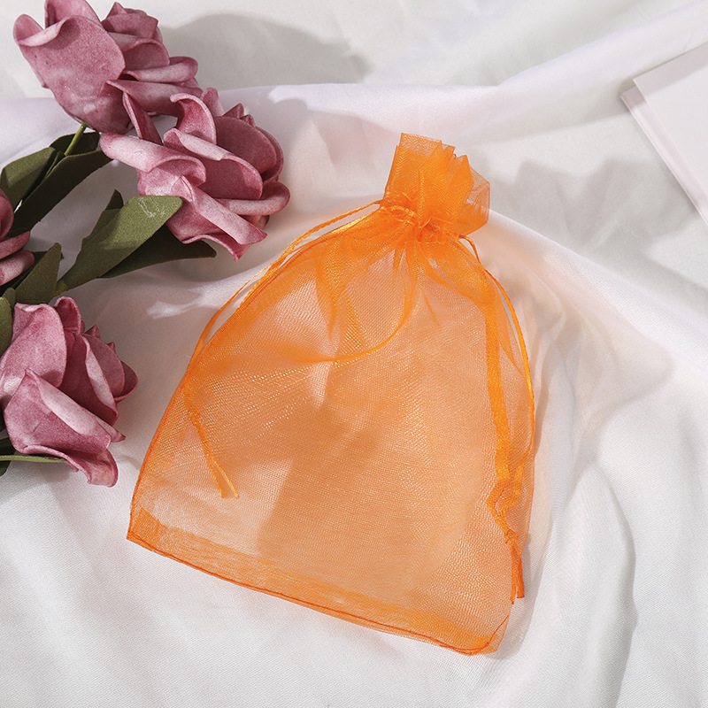 Picture of Plain beam gauze bag wholesale wedding candy bag spot small gift packaging mesh bag printing high density gauze
