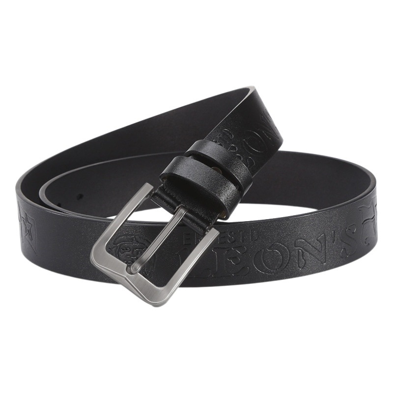 New European and American pin buckle belt men's cowhide belt casual Joker ins alloy pin buckle belt manufacturers wholesale