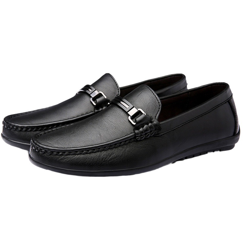 5706 Men's Shoes Driving Shoes Spring and Summer Low-top Cover Foot Cowhide Face Flat Casual Shoes Breathable Single-layer Shoes