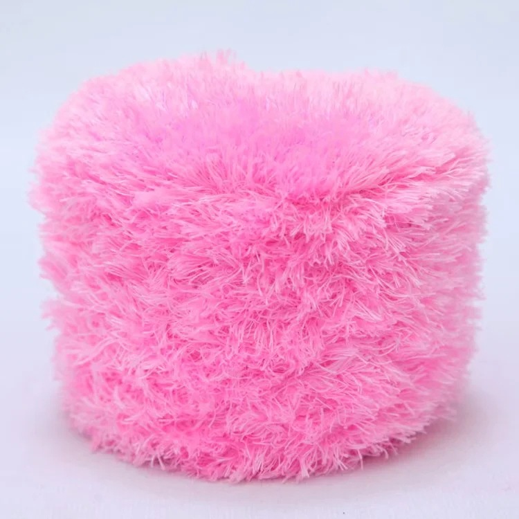 Picture of Crystal Coral Velvet Thick Thread Imitation Fur Scarf Hat Baby Baby Thread Hand-Knitted Wool Ball