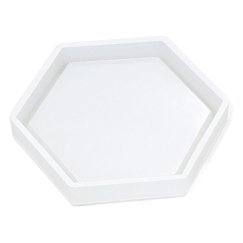 Picture of Glue Dripping Mold Round Hexagonal Square Coaster Handmade Crystal High Permeable Resin Silicone Mold Ornaments