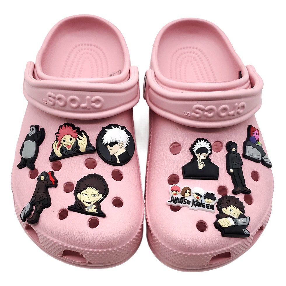 Spell Back War Day Diffuse Cave Shoes Shoes Flower Shoes Buckle Cross-border Exclusive PVC Soft Rubber Shoes Accessories Cave Shoes Decorative Buckle