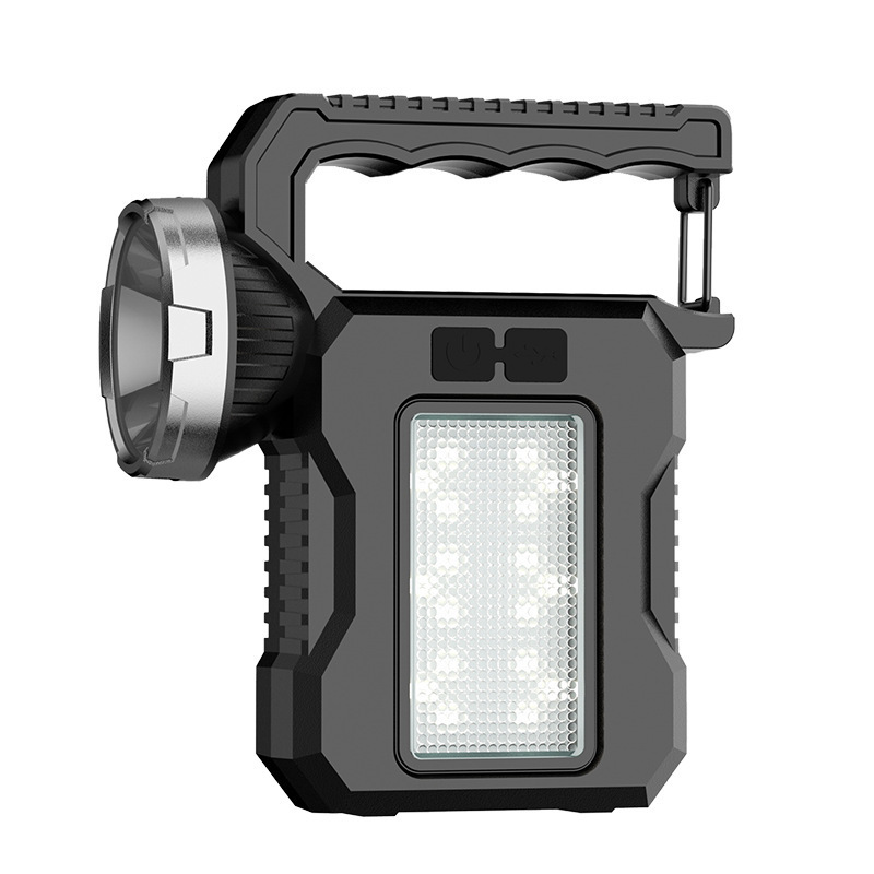 Picture of Led Multifunctional Solar Flashlight Satchel Light USB Charging Outdoor Waterproof Strong Light Searchlight Cob Emergency Light