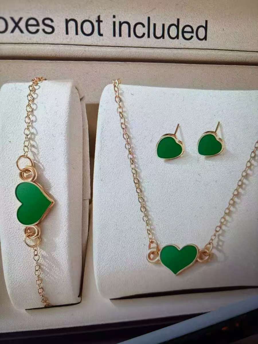 Picture of Cross-border New Jewelry suit Women's Fashion All-match Rhinestone Zircon Necklace Earrings Ring Watch Accessories