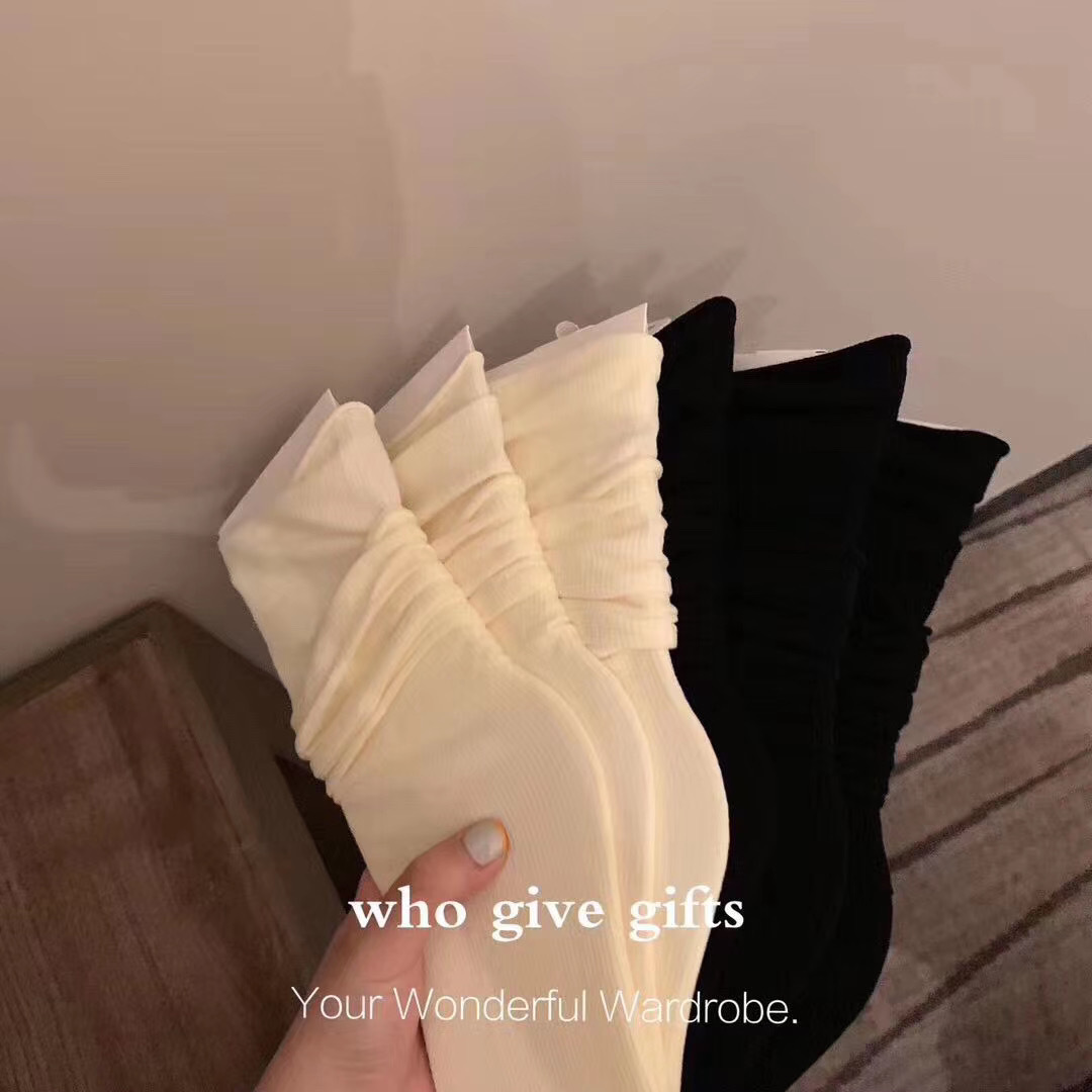 Velvet Socks Children's Mid-length Socks Korean Ice Socks Candy-colored Stacks Japanese Style Instagram Style Trendy Summer Thin Stockings