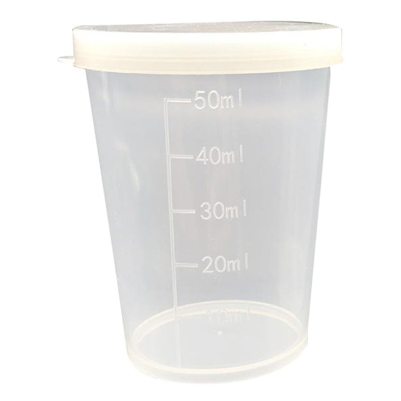 Spot 50ml measuring cup with lid 50ml measuring cup plastic cup pp Cup with lid transparent measuring cup