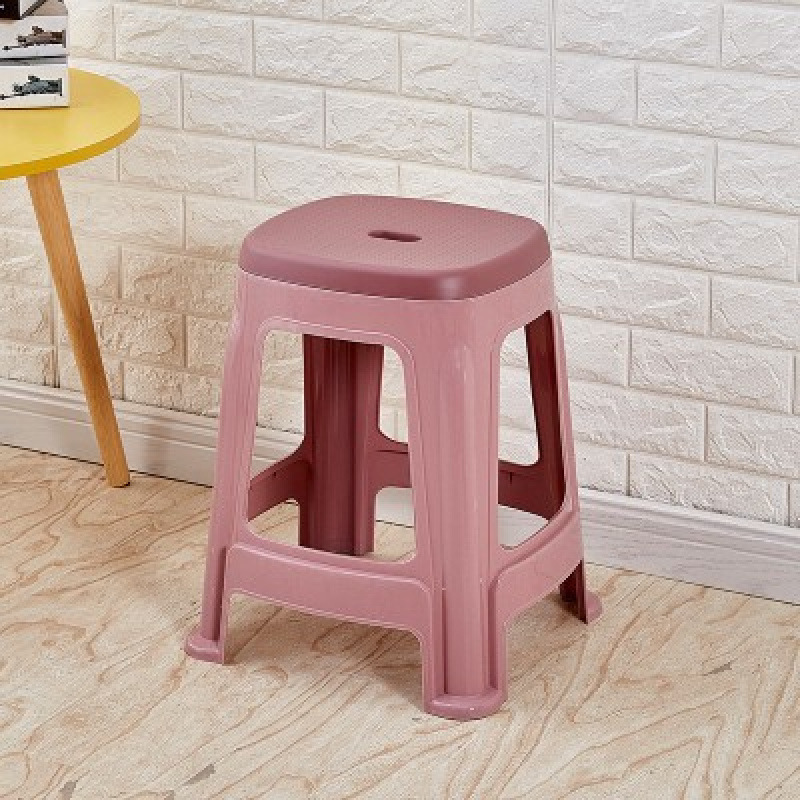 Picture of Plastic stool home thickened living room dining table Deng Zishuo material square bench chair simple cooked rubber small stool high stool