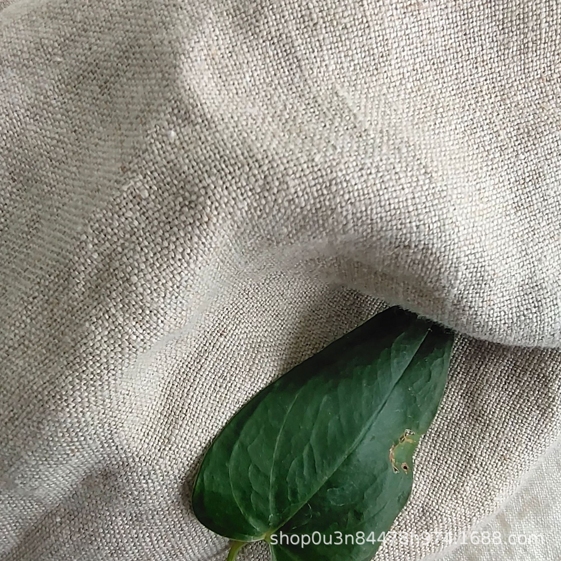 Picture of French double rain Dew linen sofa fabric double primary color enzyme wash linen fabric 300GSM above linen
