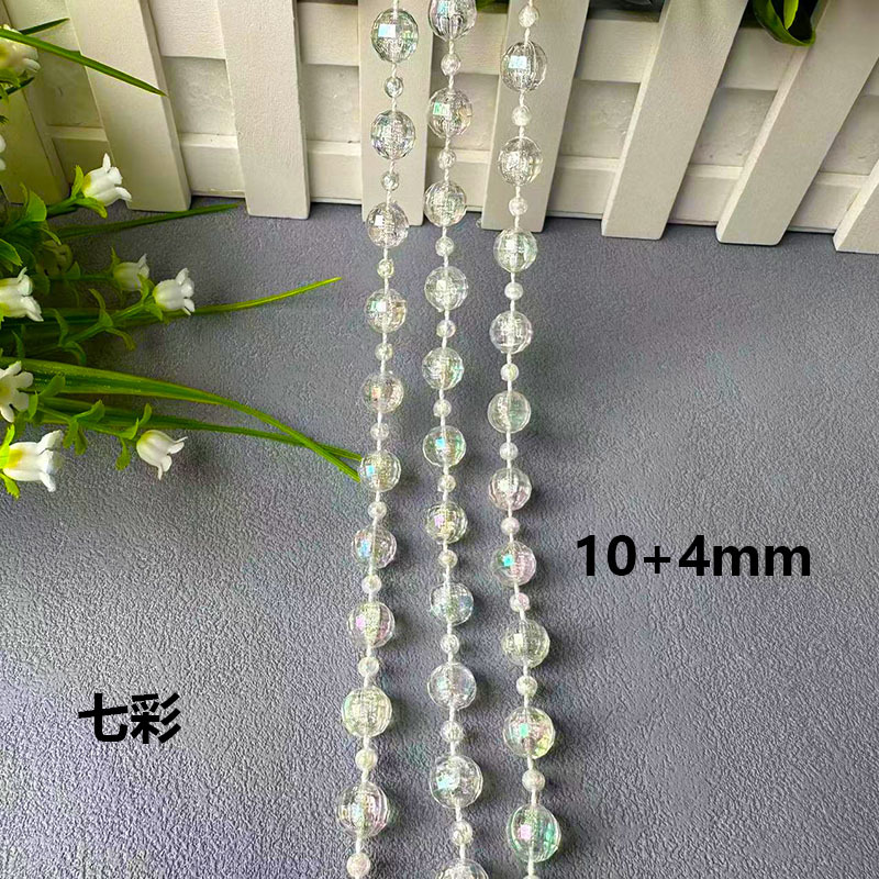 Picture of Acrylic bead curtain line curtain wedding road lead crystal string wedding scene stage ceiling decoration diy door curtain partition