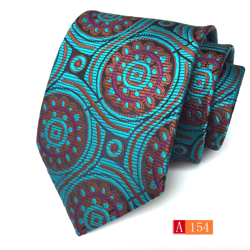 Picture of Source manufacturers polyester jacquard material men's tie big flower spike fashion tie in stock wholesale