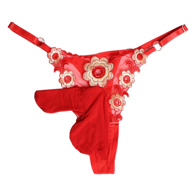 Japanese Style Men's Thong Jj Separation Two Bedrooms and One Living Room Large Size Adjustable Belt Sexy Temptation Passion Panties Low Waist