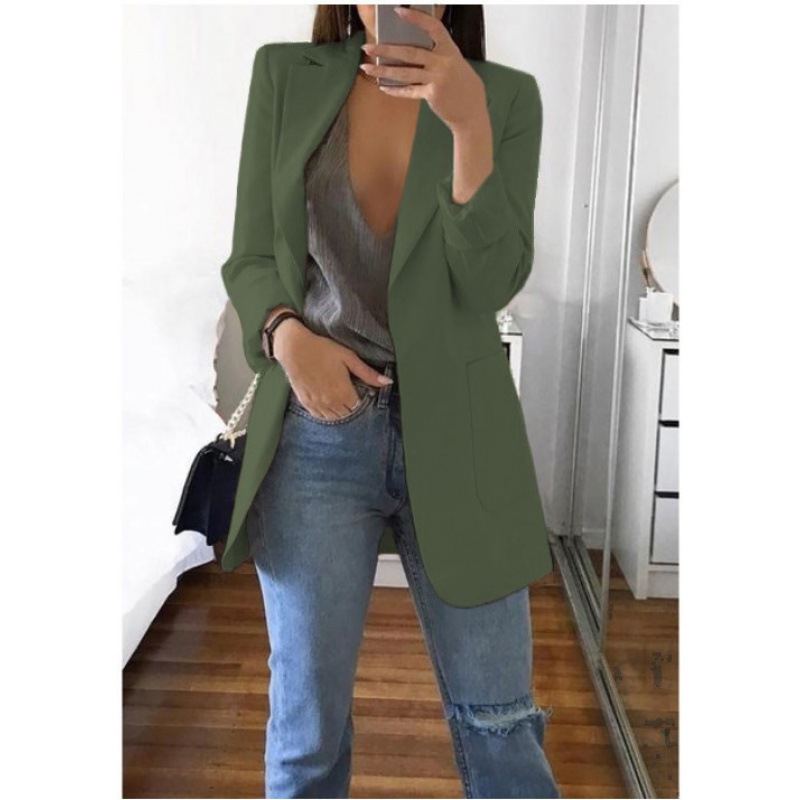 Picture of Wish Amazon 2021 European and American fashion lapel slim cardigan elegant suit jacket women