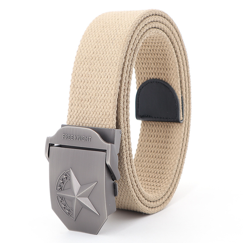 Picture of Thickened alloy camouflage canvas belt men's smooth buckle student leisure outdoor pants belt tactical military training wholesale