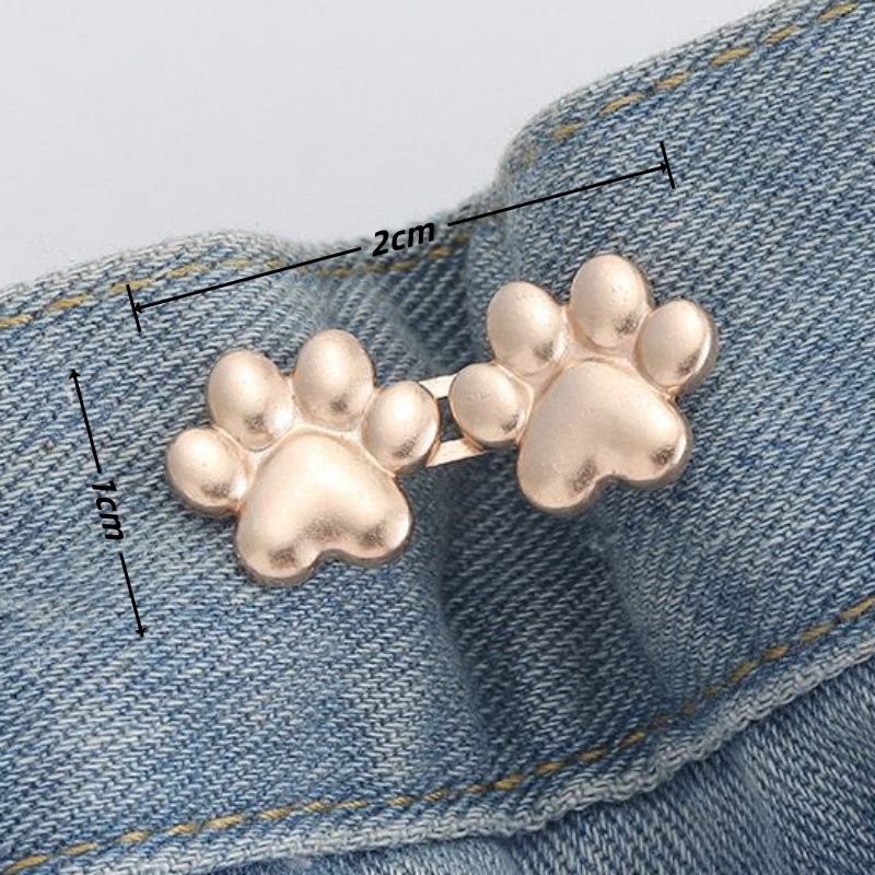 Picture of Chinese Knot Waist Buckle Pair Buckle Flat Bottom Removable Nail-free Seam-free Button Girl's Trouser Skirt Waist Size Change Artifact