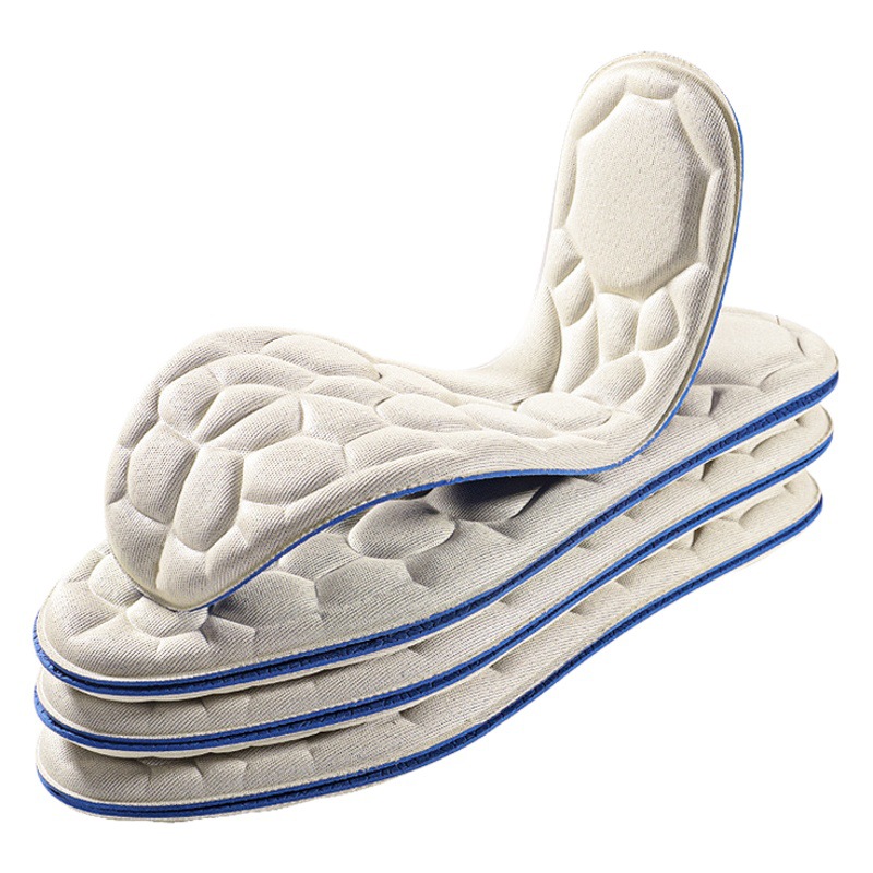 5D Massage Insoles Military Training Women's Sweat Absorbing Deodorant Men's Stomping Feeling Super Soft Bottom Anti-Pain Long Standing Not Tired Sports Insoles