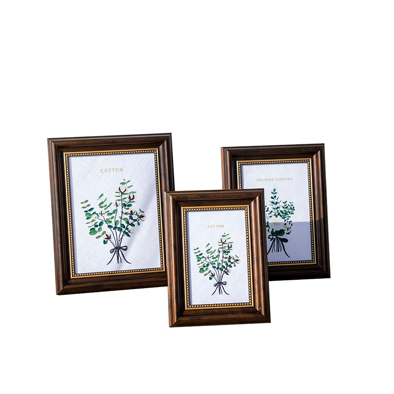 Picture of American photo frame table 6 inch 7 inch 8 inch 10 12 inch A4 retro photo frame wall hanging children's photo rack photo frame wholesale