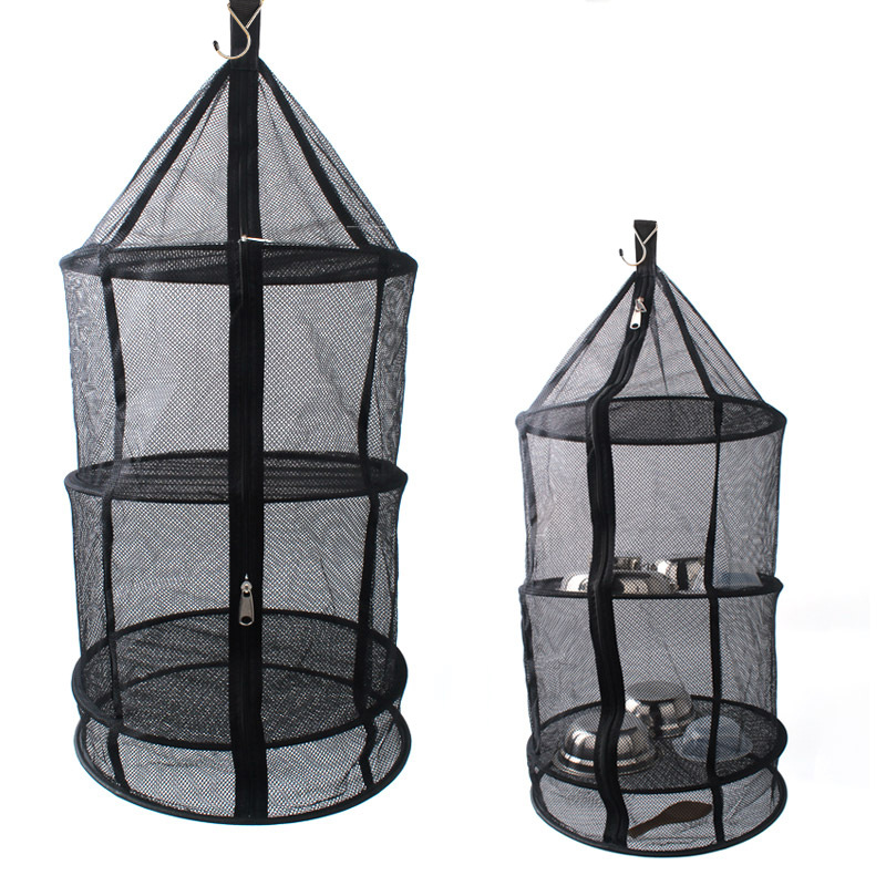 Picture of Outdoor Foldable Round Drying Net Tableware Vegetables and Fruits Drying Net Basket Four-Layer Storage Basket Drying Rack Drying Net