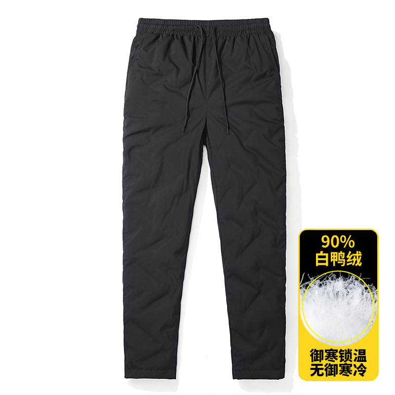 Picture of Fall/winter 21 new men's down pants straight tube toe warm threaded foot design windproof warm down pants