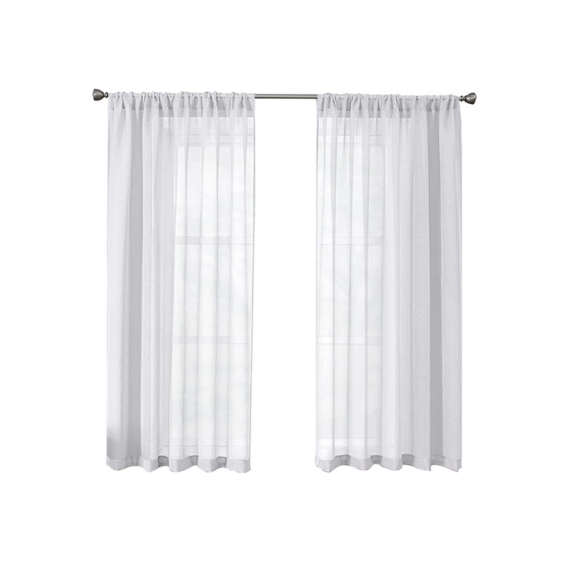 Picture of Cross-border foreign trade living room bedroom light transmission full Dolly yarn White simple home decoration project yarn curtain finished factory wholesale