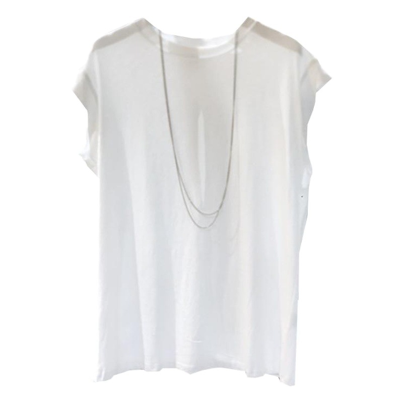 Solid Color Versatile Sleeveless T-Shirt Women's Summer Fashion Loose Slim Casual Round Neck Vest Top Clothes Korean Women's Clothing