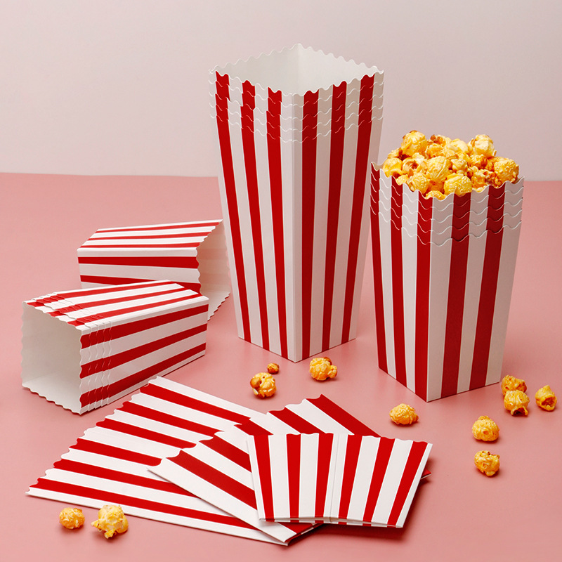 Factory wholesale popcorn barrel potato strip box foreign trade packing box cinema popcorn barrel chicken rice flower packaging box