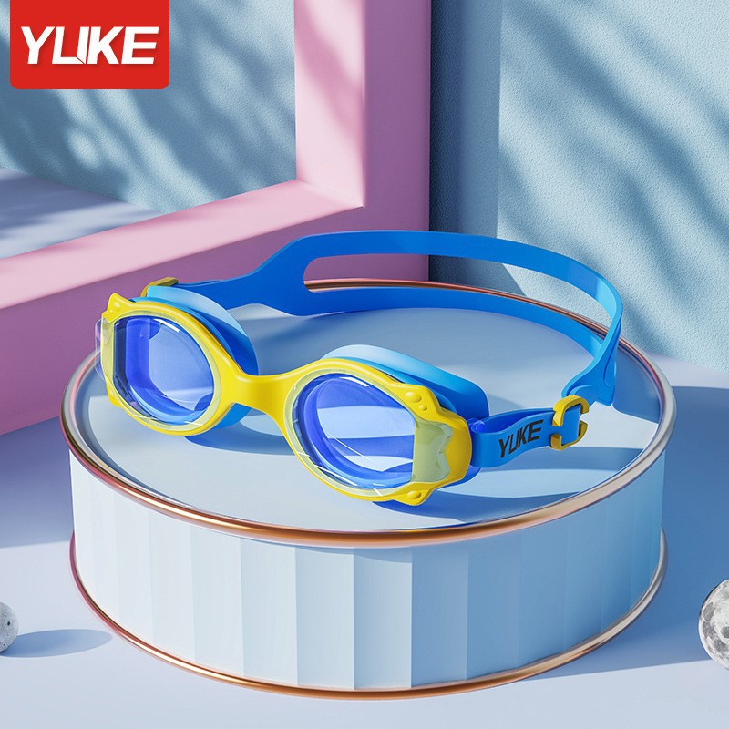 Picture of Children's swimming goggles waterproof anti-fog HD boys and girls professional swimming glasses swimming cap set diving special equipment