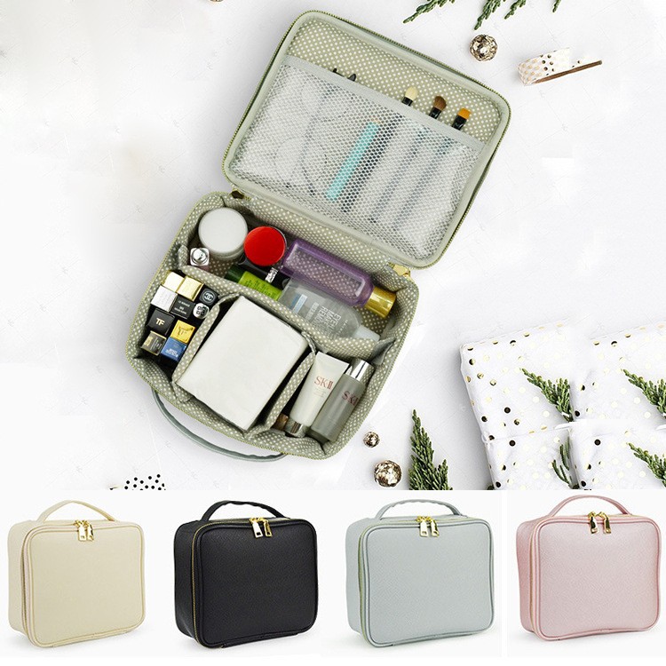 Picture of Cross-border Hot Sale High-value Travel Portable Cosmetic Bag Large Capacity PU Leather Cosmetic Case cosmetic Bag