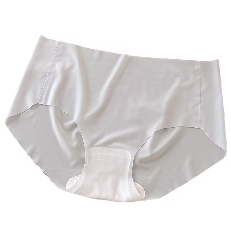 Picture of Nude Ultra-Thin Breathable Ice Silk Seamless Underwear for Women Invisible Mid-Waist Butt Lift Quick-Drying One-Piece Facial Mask Briefs