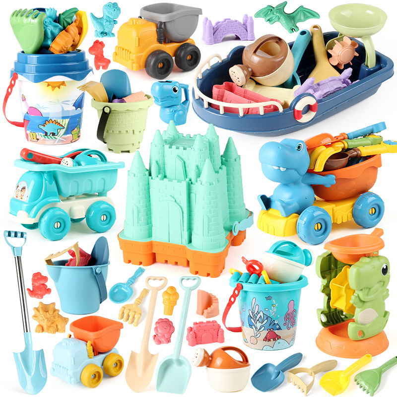 Picture of Children's Summer Beach Toy Sand Digging Shovel Beach Castle Hourglass Beach Toy Full Set Sand Digging Water Toy