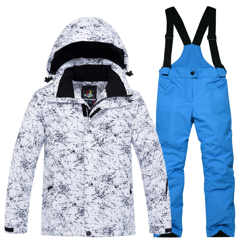 Picture of New Children's Ski Suit suit Boys' and Girls' Outdoor Thickened Warm Ski Two-Piece Set