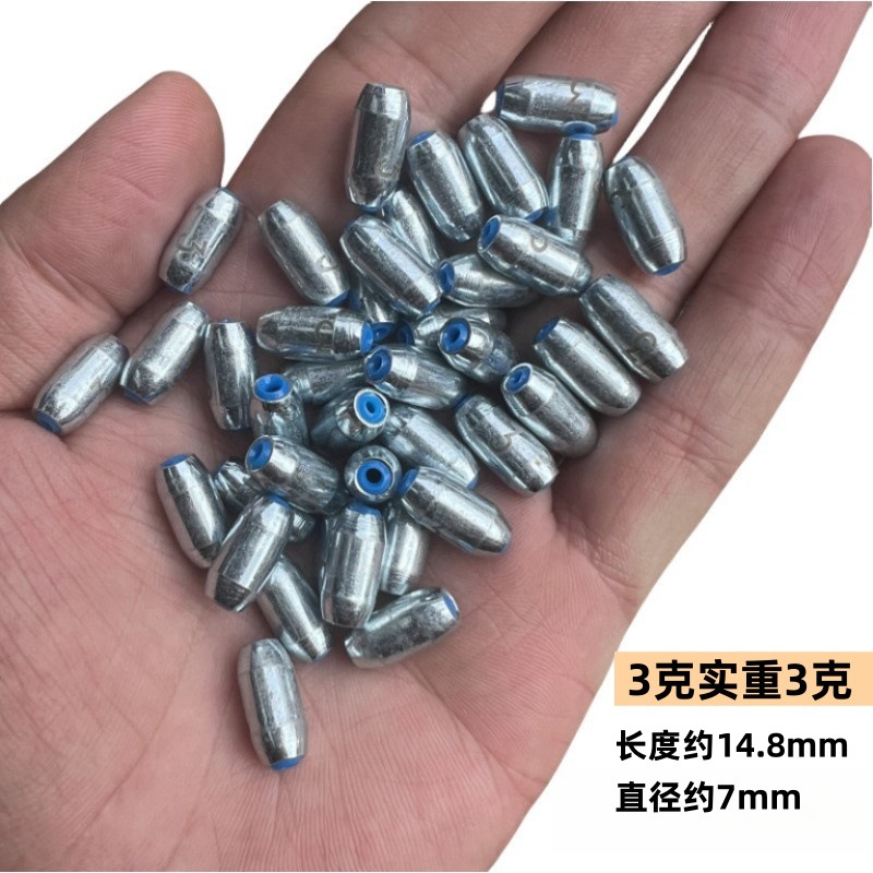 Picture of Egg-shaped plastic heart lead pendant plastic heart olive lead plastic heart pendant sea Rod raft fishing lead pendant fishing gear lead pendant