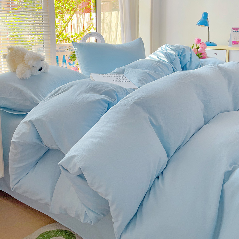 Picture of 2025 New Four-Season Universal Student Dormitory Three-Piece Bed Set Bed Bed Sheets Quilt Cover Nantong Home Textiles