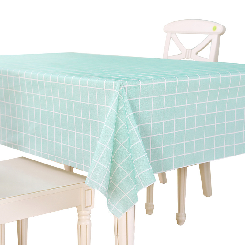 Picture of Cross-border Foreign Trade ins Style Nordic Pastoral PEVA Tablecloth Simple Anti-scalding Waterproof Oil-proof Wash-free PVC Plaid Tablecloth