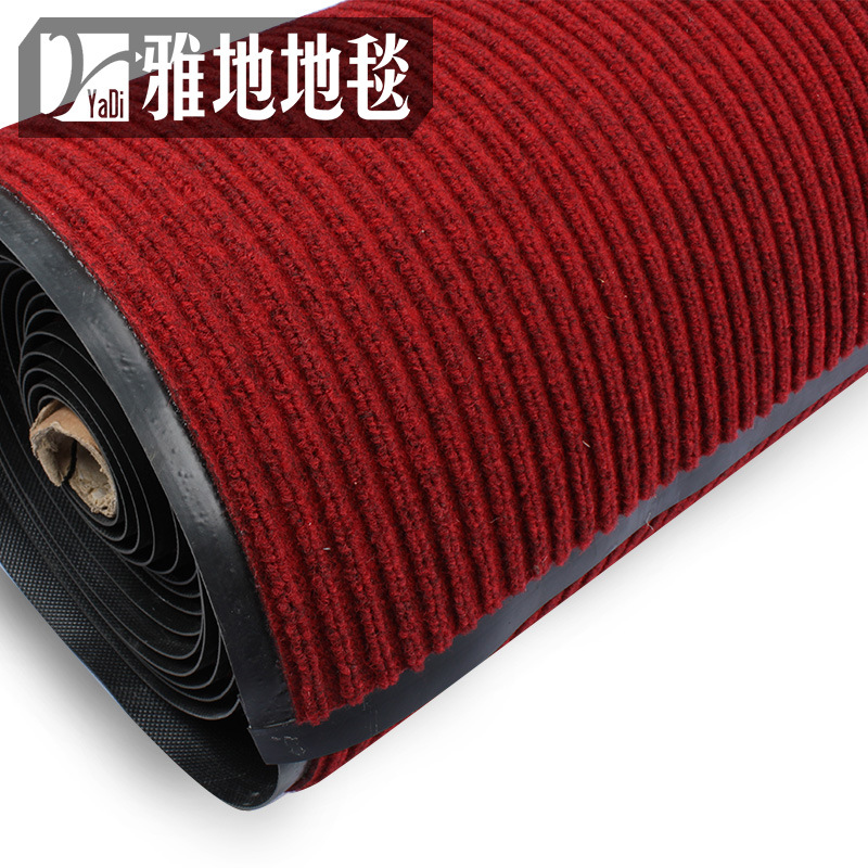 Picture of Wholesale cutting doorway corridor aisle PVC entrance mat double stripe entrance dust removal carpet hotel absorbent floor mat