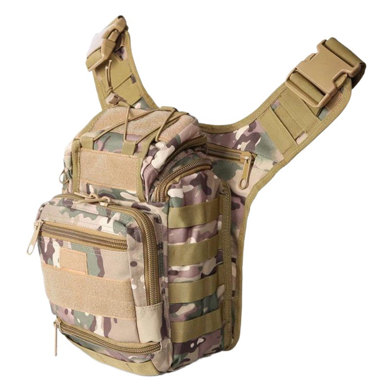 Direct Saddle Bag Tactical Single Shoulder Double Shoulder Chest Bag Large Saddle Bag Waterproof Oxford Cloth Camouflage Photography Crossbody Bag