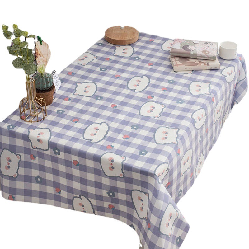 Flannel Tablecloth Instagram Style Girl's Heart Cute Cartoon Children's Room Student Dormitory Desk Decoration Photo Background Cloth