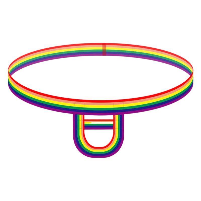 Zhongshan manufacturers men's underwear with underwear thong polyester underwear rainbow ring collar wholesale foreign trade