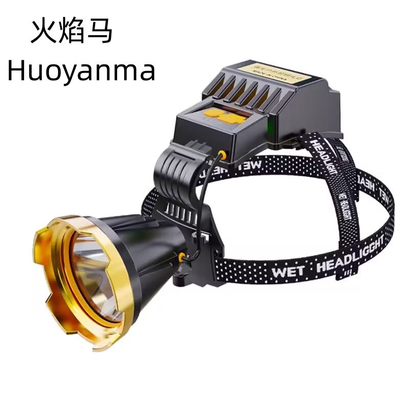 New cross-border explosions strong light head-mounted headlamp outdoor multi-functional output super endurance induction headlamp miner's lamp